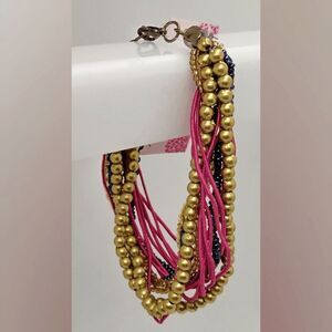 Tickled Pink Multi Strand Bracelet 9.5"